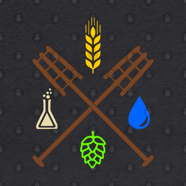 Beer Ingredients Dueling Paddles [Color] (No Outline) by PerzellBrewing